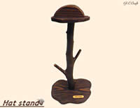【帽子スタンド】トールサイズ・ダークウォルナットカラー