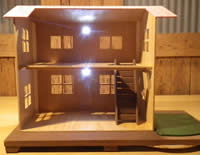 LED照明付きドールハウス