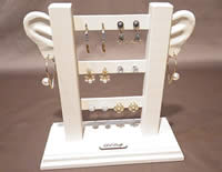 耳マネキンピアススタンド・ミドルサイズ（アンティークホワイト）